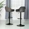 Glitzhome® Mid-Century Leatherette Gaslift Adjustable Swivel Bar Stool Set